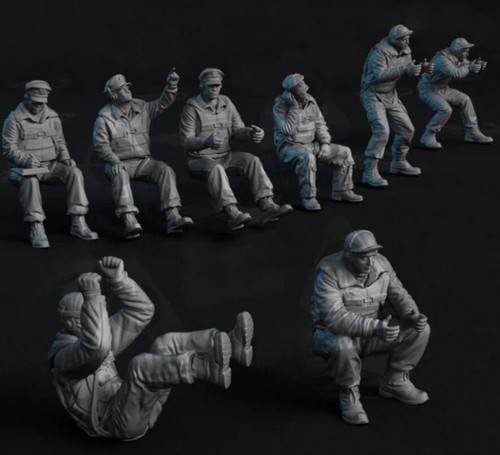 Resin wwii bomber - us, crew